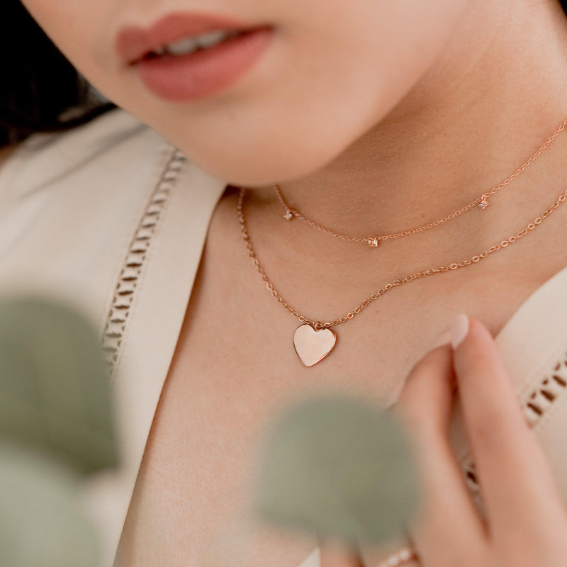 Heart Pendant Necklace (Non-Detachable)