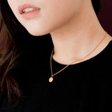 Mini Round Pendant Necklace